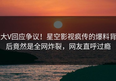 大V回应争议！星空影视疯传的爆料背后竟然是全网炸裂，网友直呼过瘾