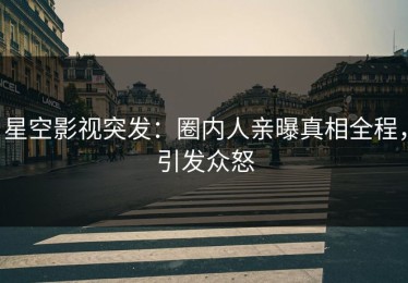 星空影视突发：圈内人亲曝真相全程，引发众怒