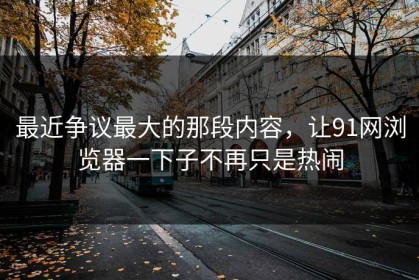 最近争议最大的那段内容，让91网浏览器一下子不再只是热闹
