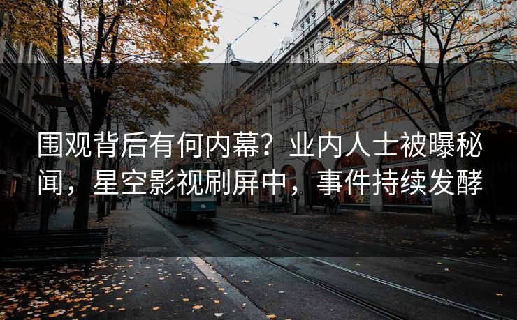 围观背后有何内幕？业内人士被曝秘闻，星空影视刷屏中，事件持续发酵
