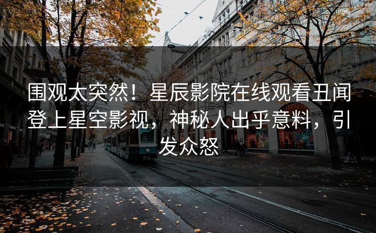 围观太突然！星辰影院在线观看丑闻登上星空影视，神秘人出乎意料，引发众怒