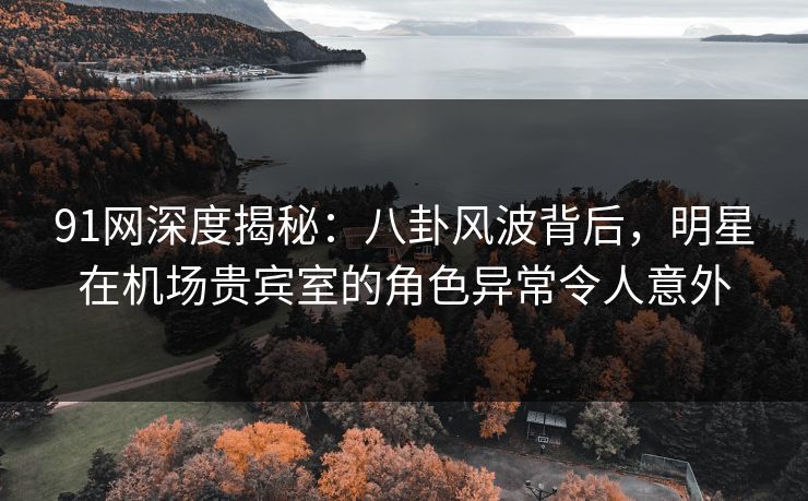 91网深度揭秘：八卦风波背后，明星在机场贵宾室的角色异常令人意外